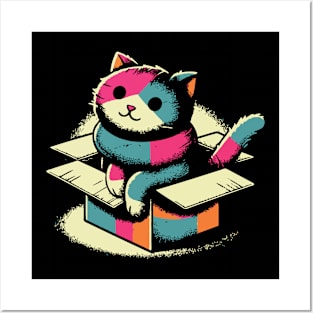 If Cat Fits I Sits // Cute Kawaii Cat Posters and Art